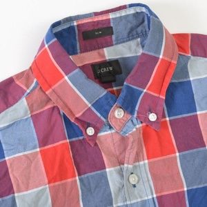 Red White and Blue Plaid J. Crew Button Down Shirt